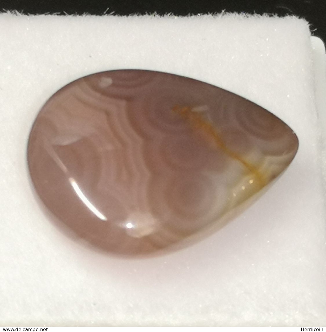 Agate Orange Naturelle De Tanzanie - Cabochon Poire  8.54 Carats - 16.2x13x5.7 Mm - Achat