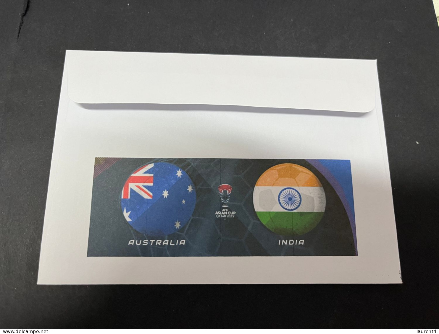 1-2-2024 (3 X 2) AFC Asian Cup 2023 (Qatar) Australia (2) V India (0) - 13-1-2024 - With OZ Stamp - Other & Unclassified