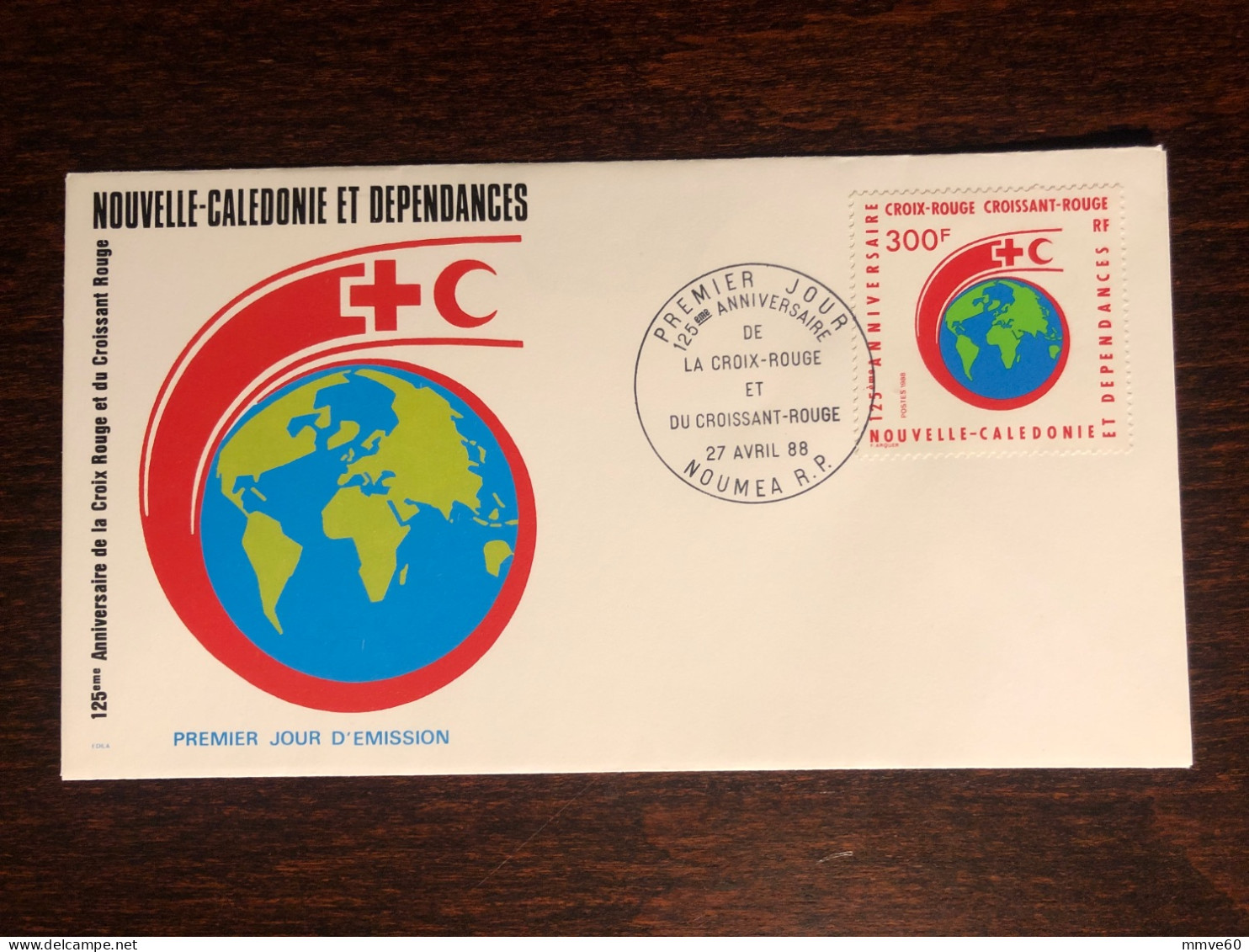 NEW CALEDONIA NOUVELLE CALEDONIE FDC COVER 1988 YEAR RED CROSS CROIX ROUGE HEALTH MEDICINE - Cartas & Documentos