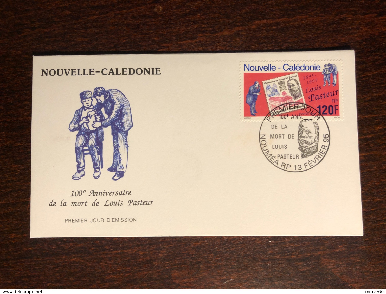 NEW CALEDONIA NOUVELLE CALEDONIE FDC COVER 1995 YEAR PASTEUR HEALTH MEDICINE - Briefe U. Dokumente