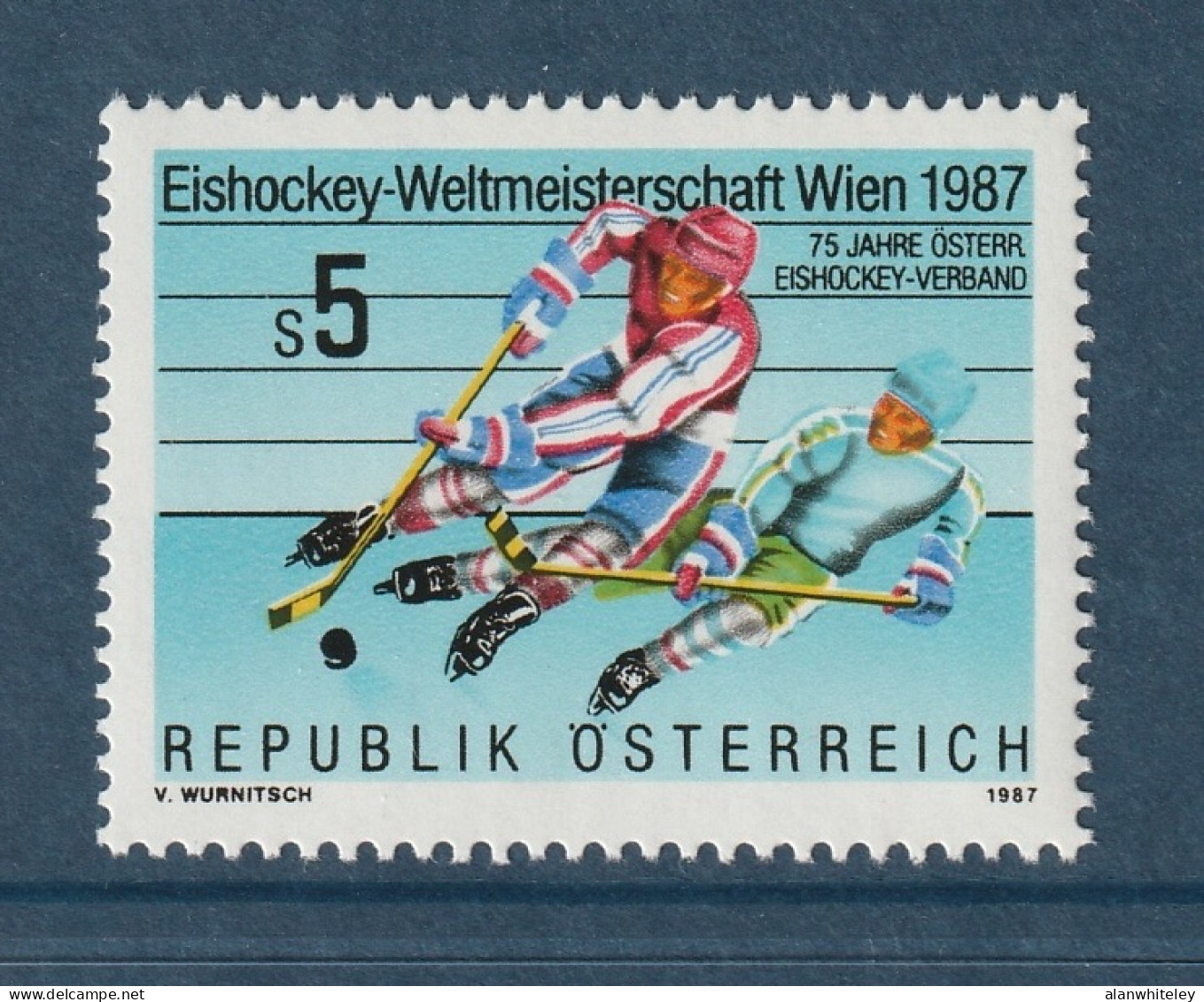 AUSTRIA 1987 World Ice Hockey Championships : Single Stamp UM/MNH - Hockey (su Ghiaccio)