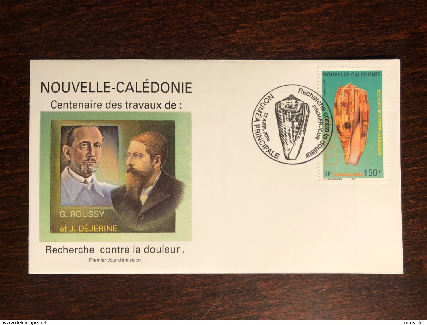 NEW CALEDONIA NOUVELLE CALEDONIE FDC COVER 2006 YEAR PAIN RESEARCH NEUROLOGY HEALTH MEDICINE - Cartas & Documentos