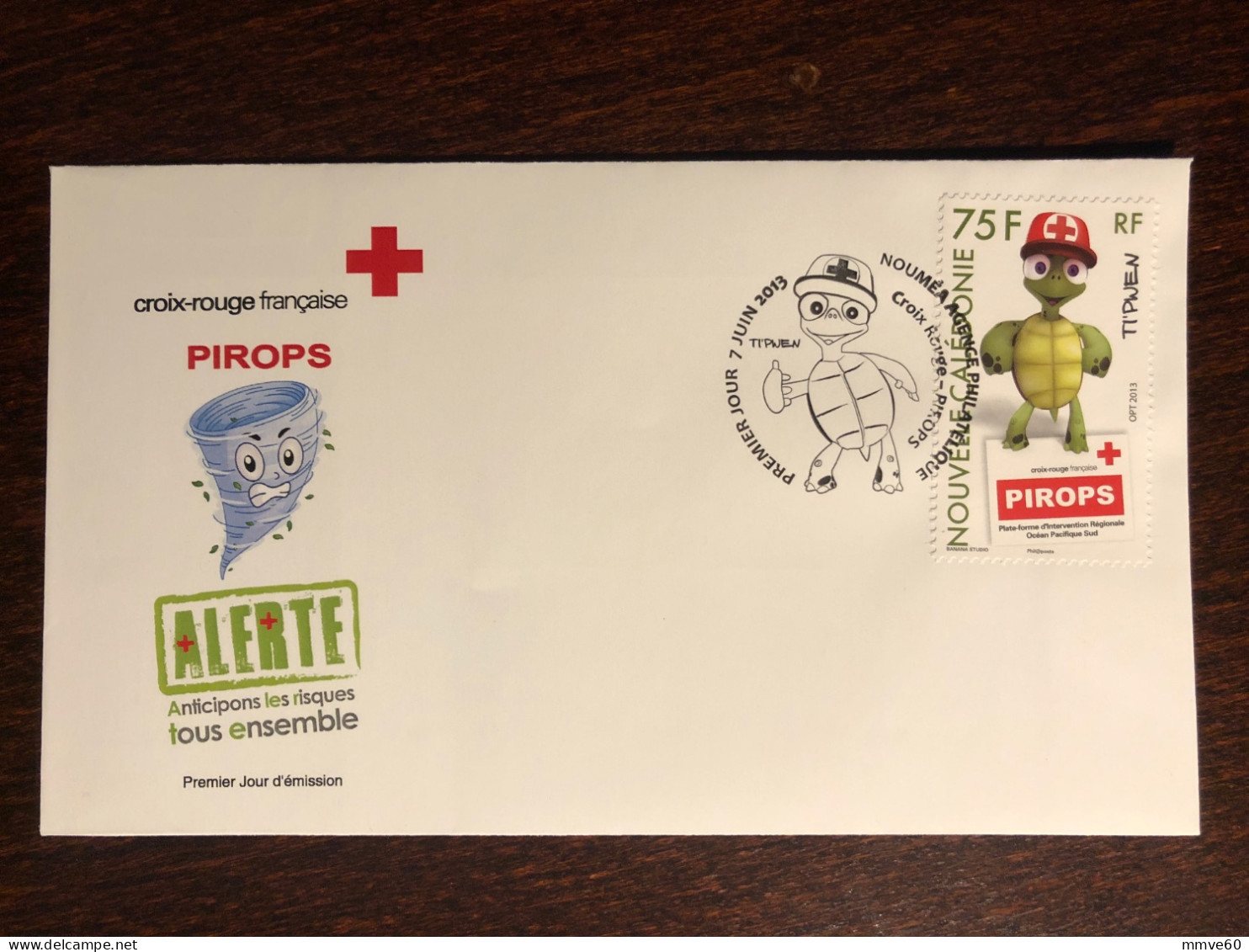 NEW CALEDONIA NOUVELLE CALEDONIE FDC COVER 2013 YEAR RED CROSS CROIX ROUGE HEALTH MEDICINE - Storia Postale