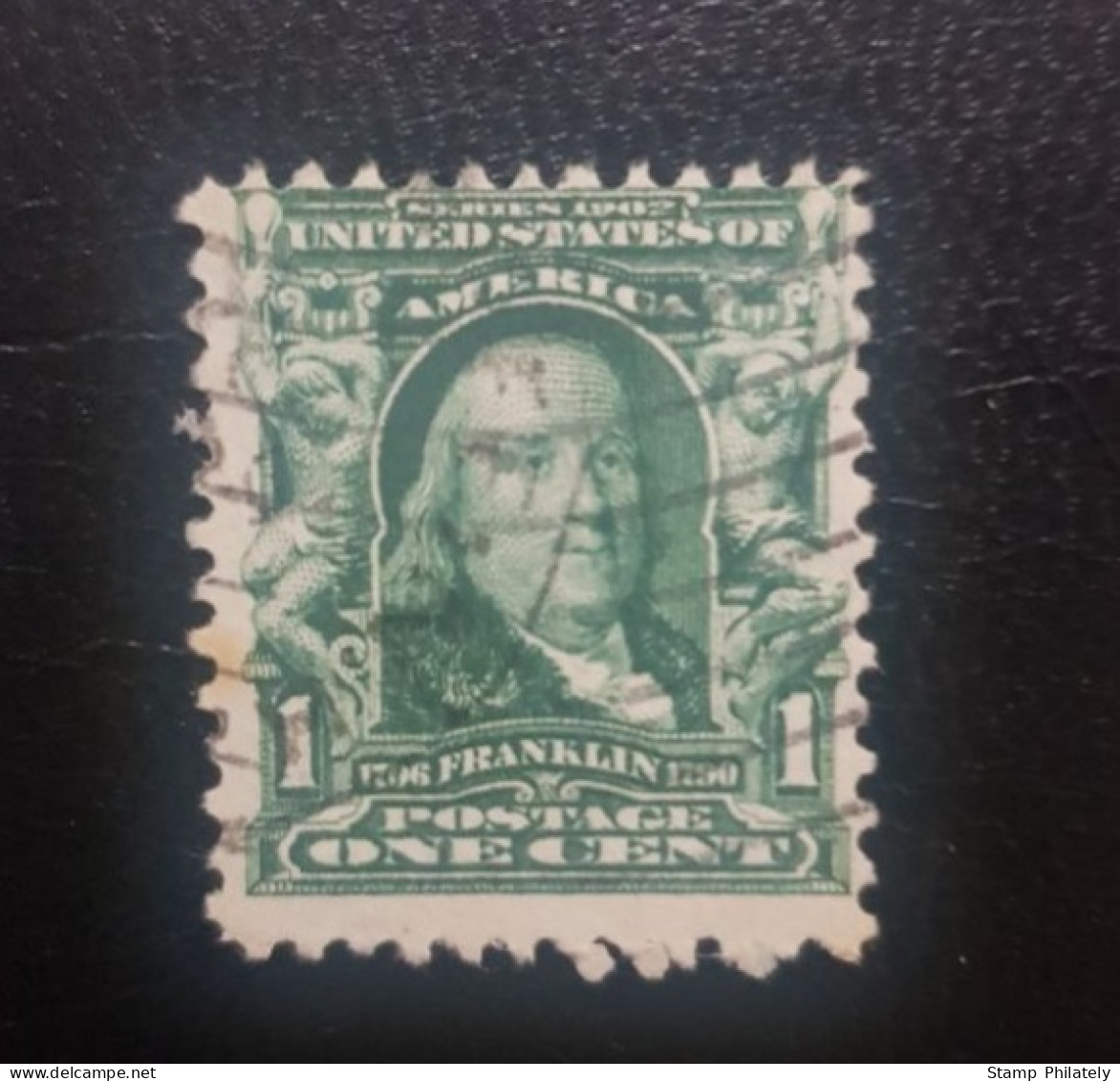 United States One Cent Used Franklin 1902 Stamp - Oblitérés