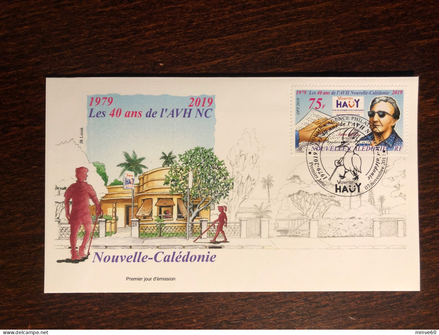 NEW CALEDONIA NOUVELLE CALEDONIE FDC COVER 2019 YEAR BLIND BRAILLE OPHTHALMOLOGY HEALTH MEDICINE - Lettres & Documents