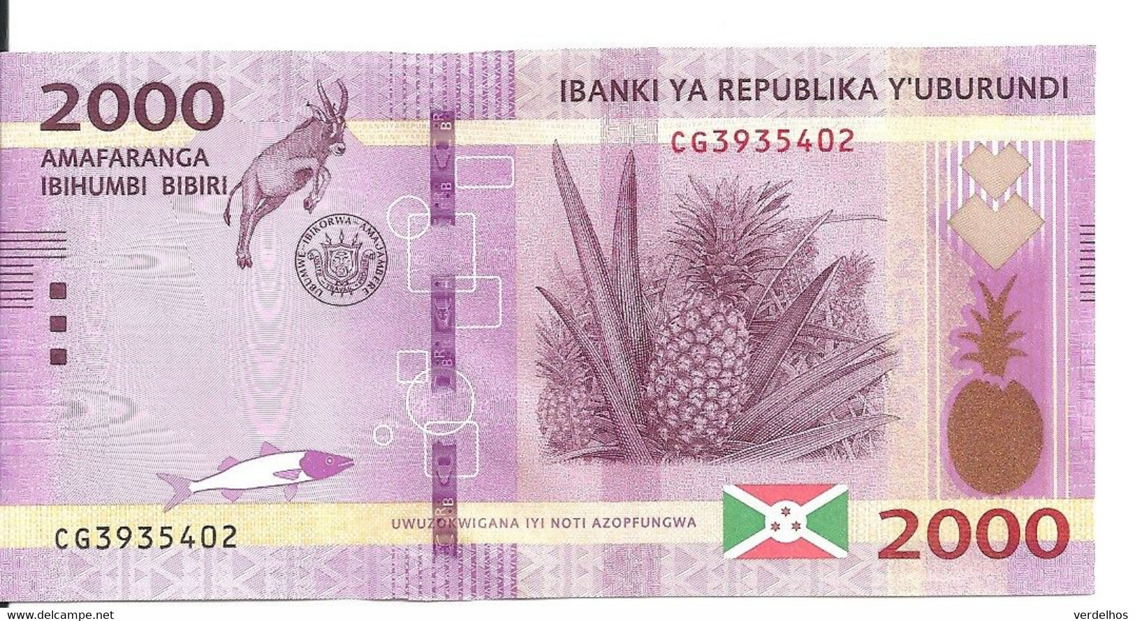 BURUNDI 2000 FRANCS 2018 UNC P 52 B - Burundi