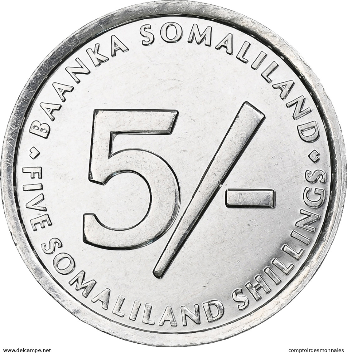 Somaliland, 5 Shillings, 2002, Aluminium, SPL, KM:4 - Somalie