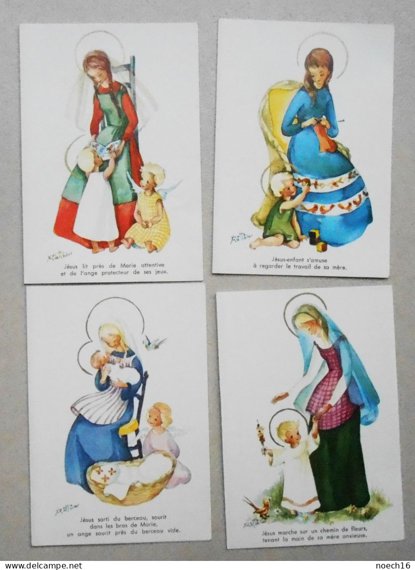 Lot 160 Images religieuses enfantines. Holy cards. Illustrateurs Pennyless, Gouppy, Linen, Englebert, Boland, Fovel.....