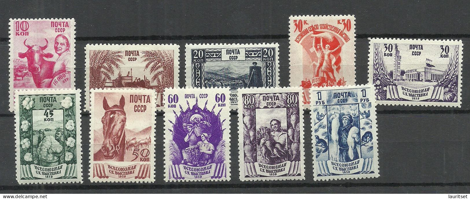 RUSSLAND RUSSIA 1939 Michel 699 - 708 * - Unused Stamps