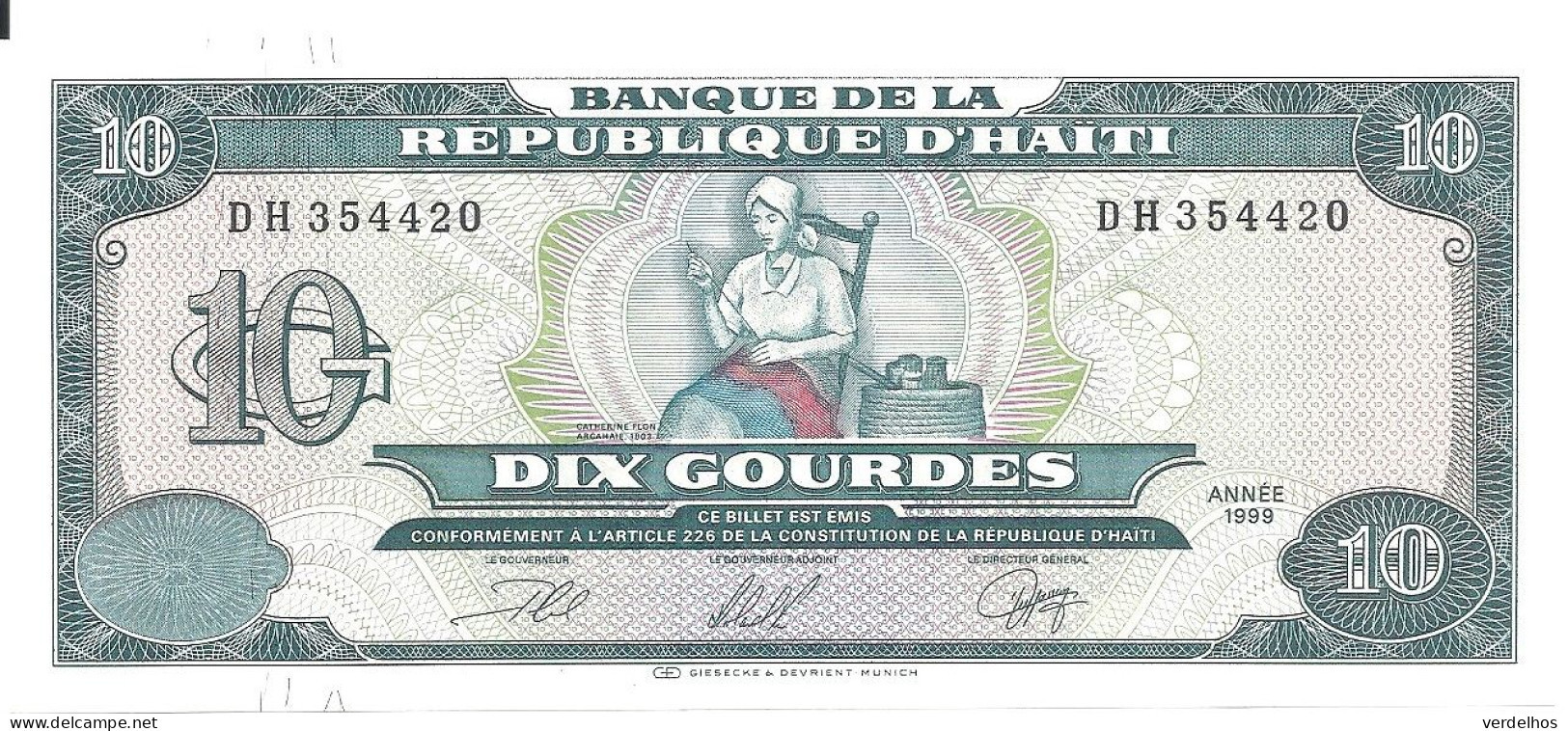 HAITI 10 GOURDES 1999 UNC P 256 - Haïti