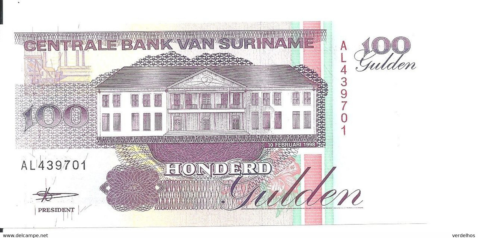 SURINAME 100 GULDEN 1998 UNC P 137 B - Surinam