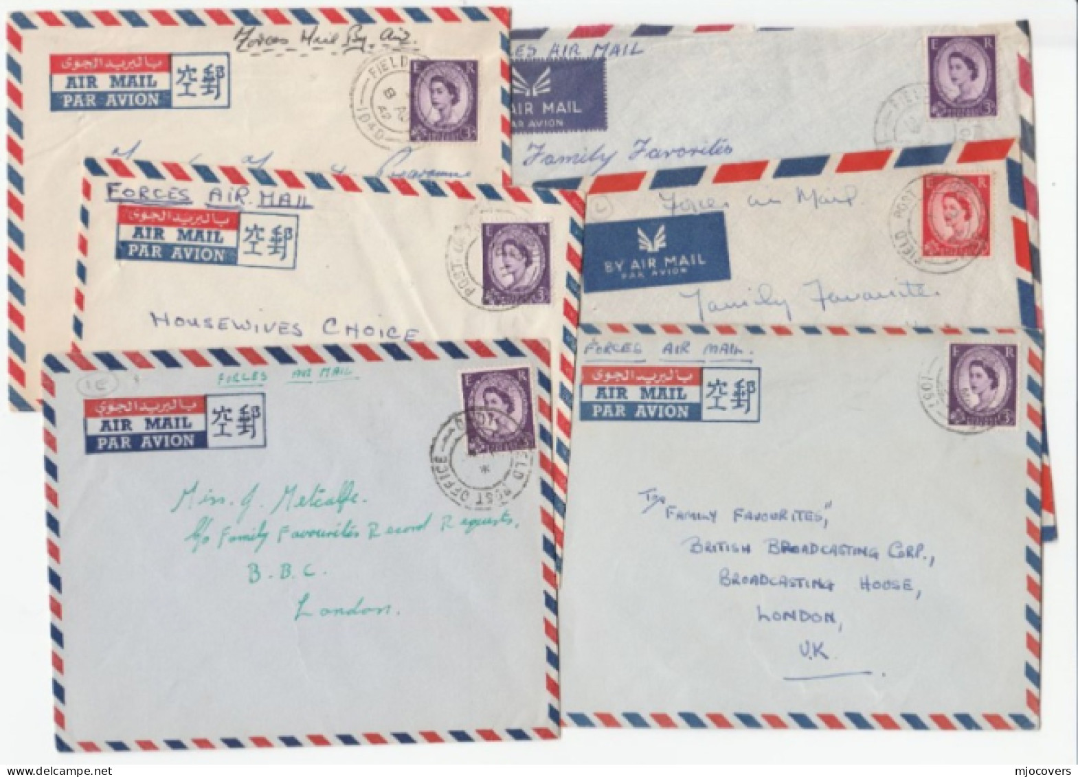 Collection Of KENYA British FORCES  1960s COVERS  From BFPO 10  Field Post Office FPO Gb Stamps Cover Military 6 Cover - Collections (sans Albums)