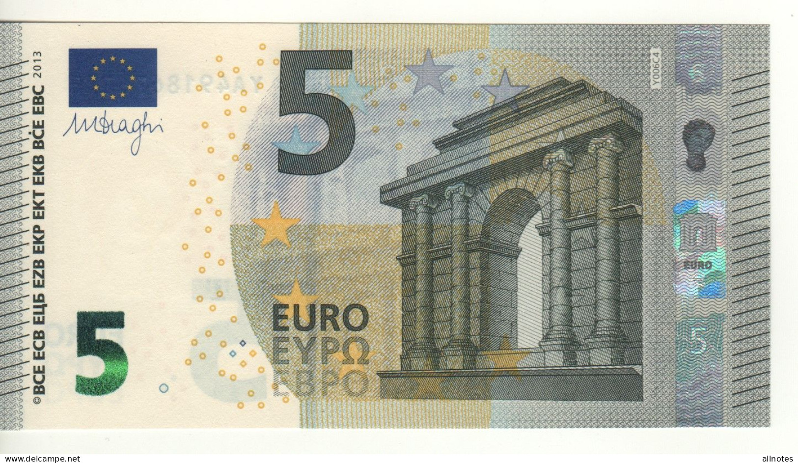 5 EURO  "Greece"     DRAGHI   Y 006 C4   YA4918676273  /  FDS - UNC - 5 Euro