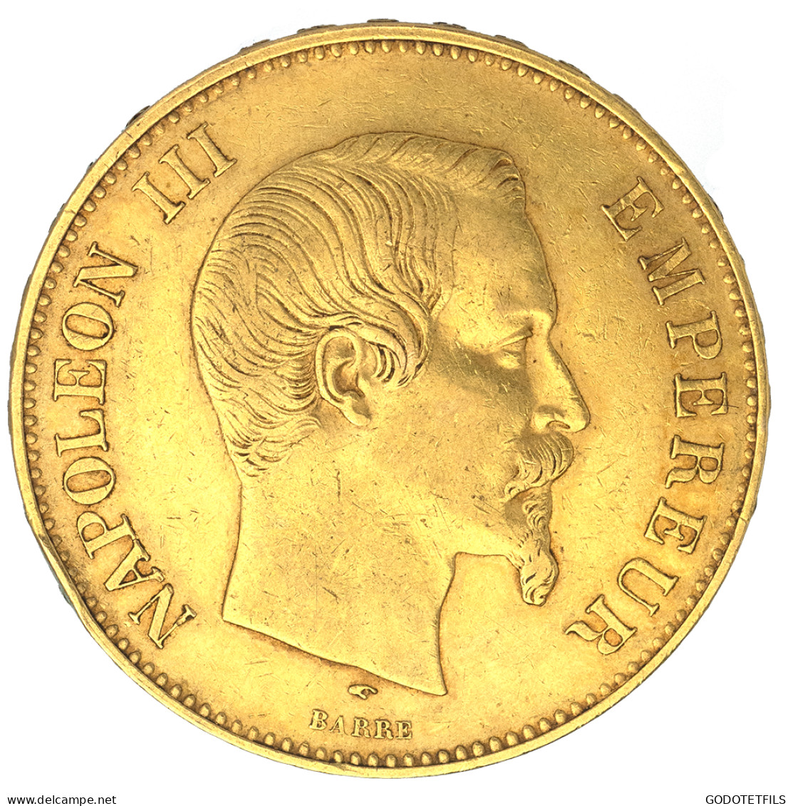 Second-Empire- 100 Francs Napoléon III Tête Nue 1857 Paris - 100 Francs (goud)