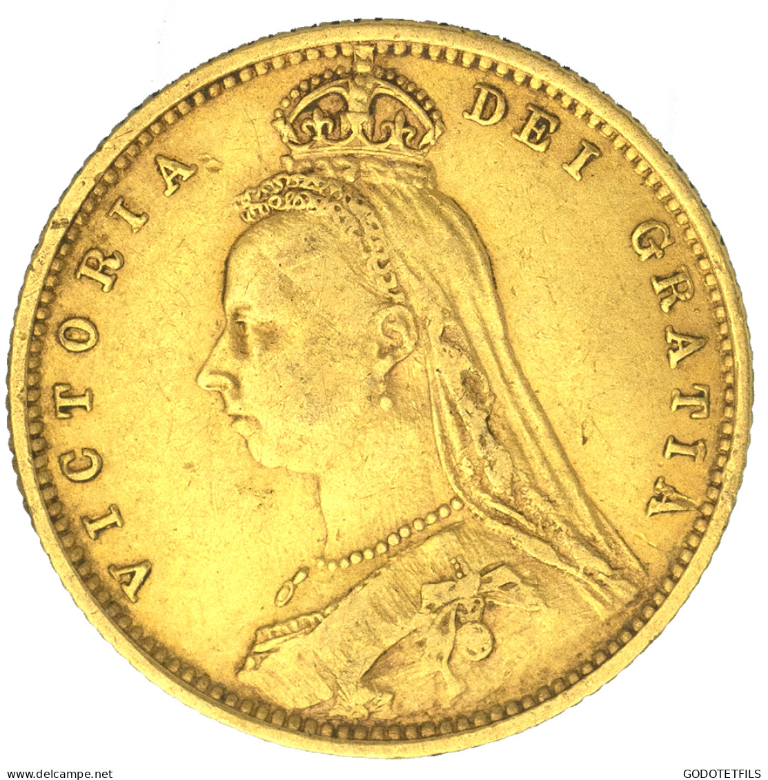 Royaume-Uni-Demi-Souverain Victoria 1892 Londres - 1/2 Sovereign