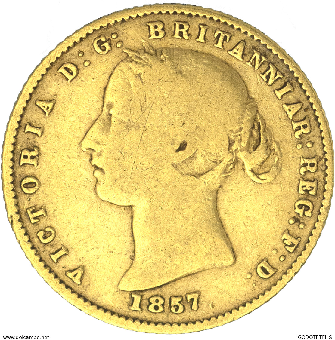 Australie-Demi-Souverain Victoria 1857 Sydney - 1855-1910 Moneda De Comercio