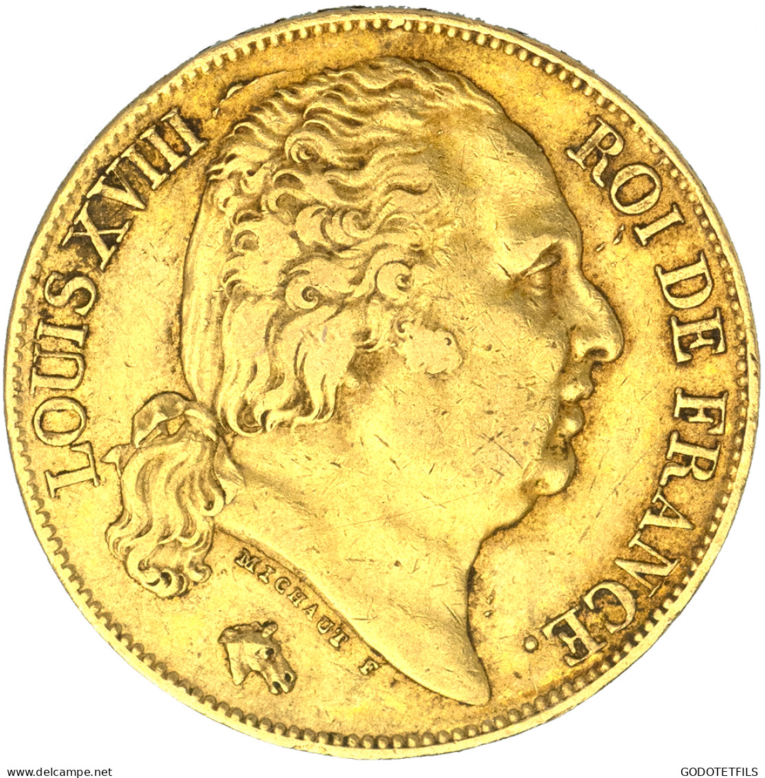 Louis XVIII-20 Francs 1824 Paris - 20 Francs (or)