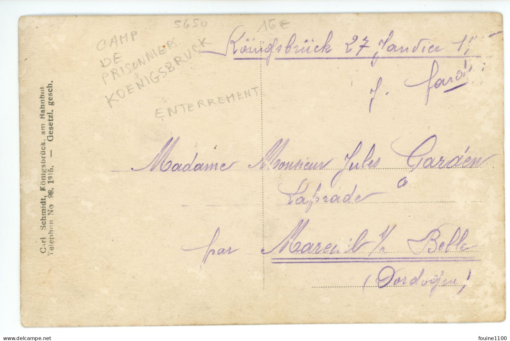 CARTE PHOTO ENTERREMENT MILITAIRE - CAMP DE PRISONNIERS DE GUERRE ( KONIGSBRUCK / KOENIGSBRUCK ) - Koenigsbrueck