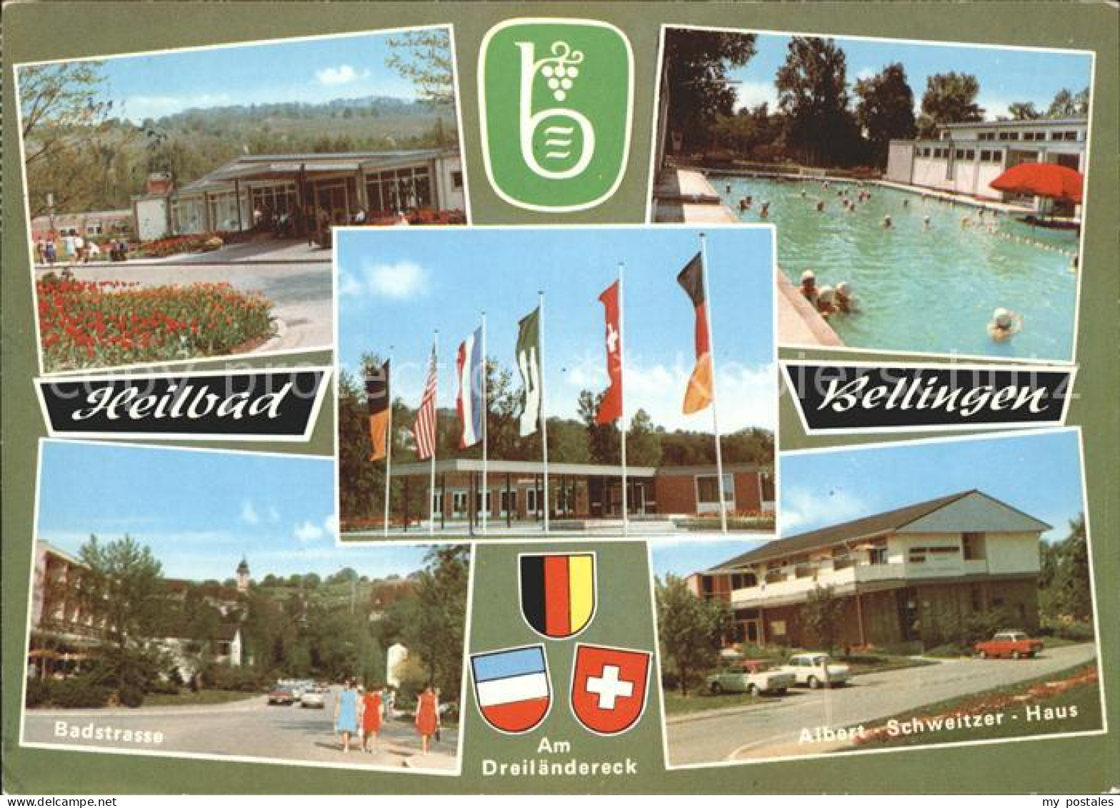 71832346 Bad Bellingen Badstrasse Albert-Schweitzer Haus Thermalbad Fahne Bad Be - Bad Bellingen