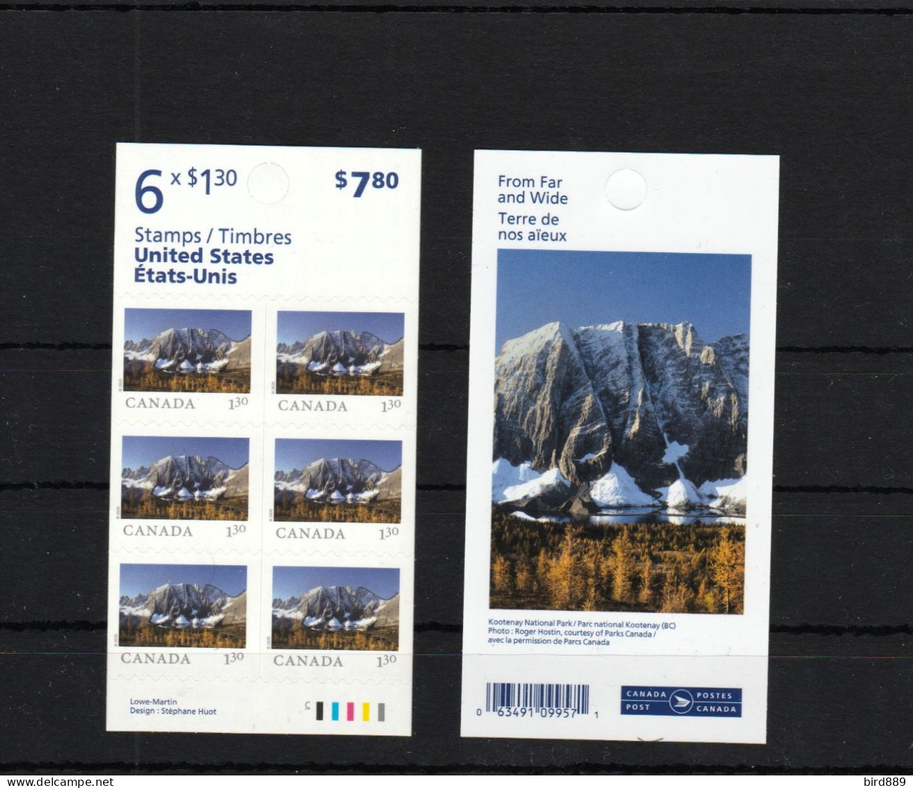 2020 Canada From Far And Wide Photography Nature Mount Kootenay Provincial Park Full Booklet Of 6 MNH Face/verso - Volledige Boekjes