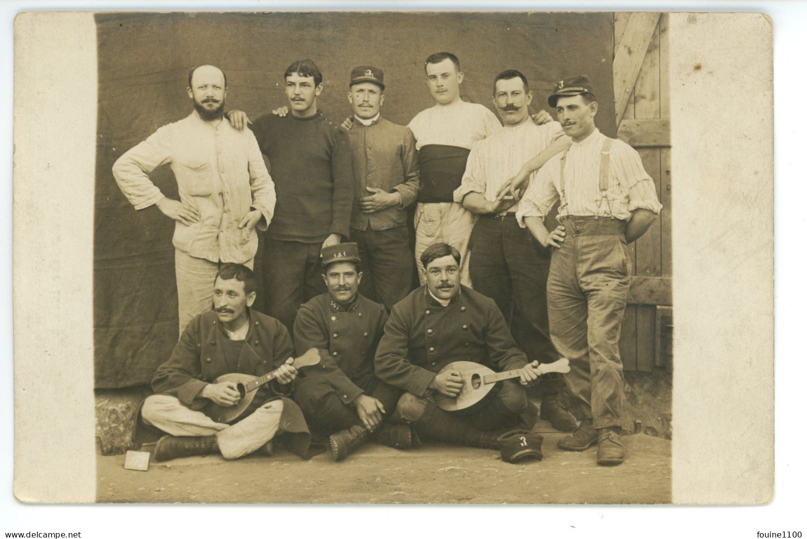 CARTE PHOTO Militaire Camp De Prisonniers De Guerre ? Mandoline ? Alberti Truppenübungsplatz HAMMELBURG Kriegsjahr 1915 - Hammelburg