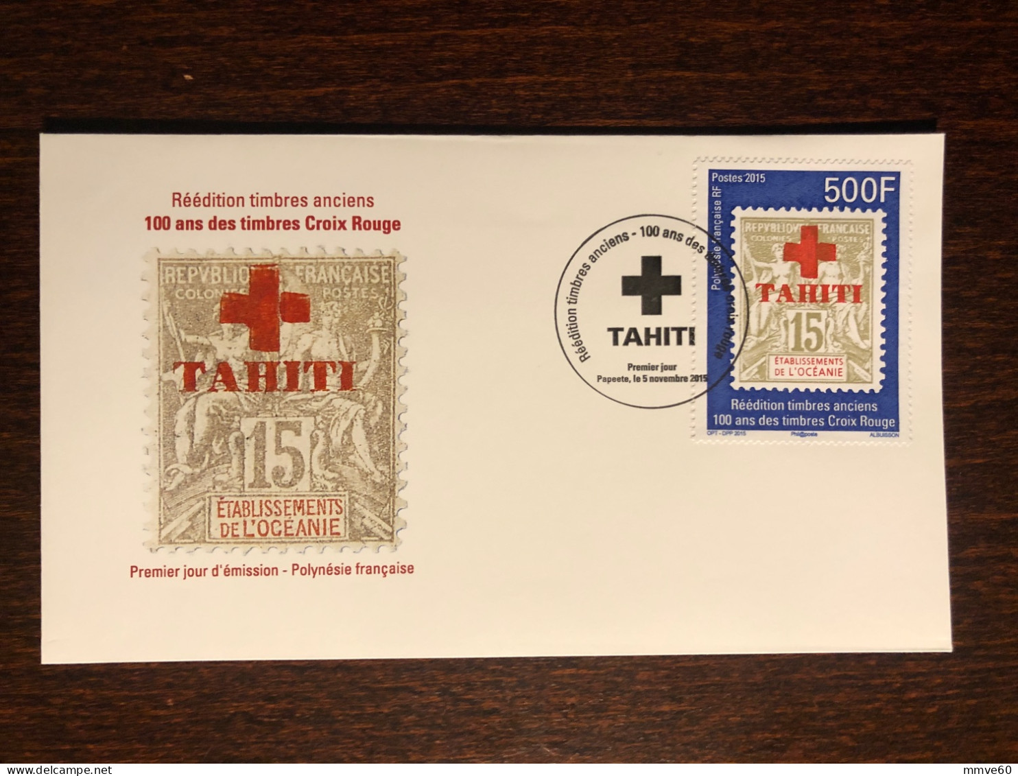 POLYNESIE POLYNESIA FDC COVER 2015 YEAR  RED CROSS CROIX ROUGE HEALTH MEDICINE STAMPS - Cartas & Documentos