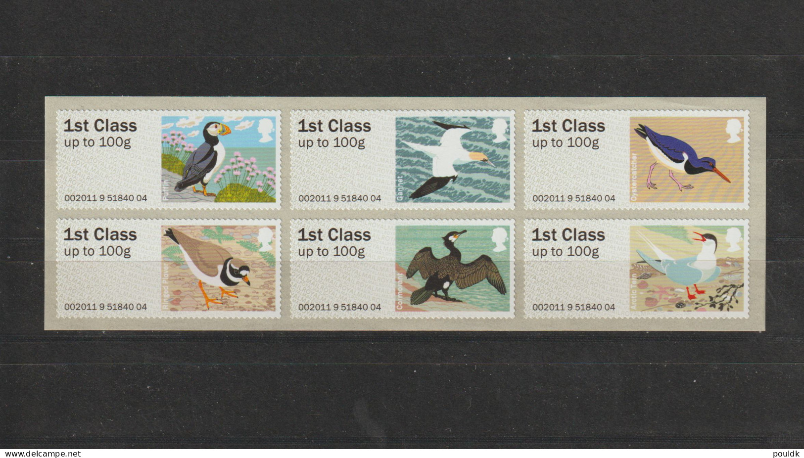 Great Britain 2011 ATM Birds Of Britain IV Post And Go Up To 100 G X 6 MNH/**. Postal Weight 0,040 Kg. Please - Automaatzegels [ATM]