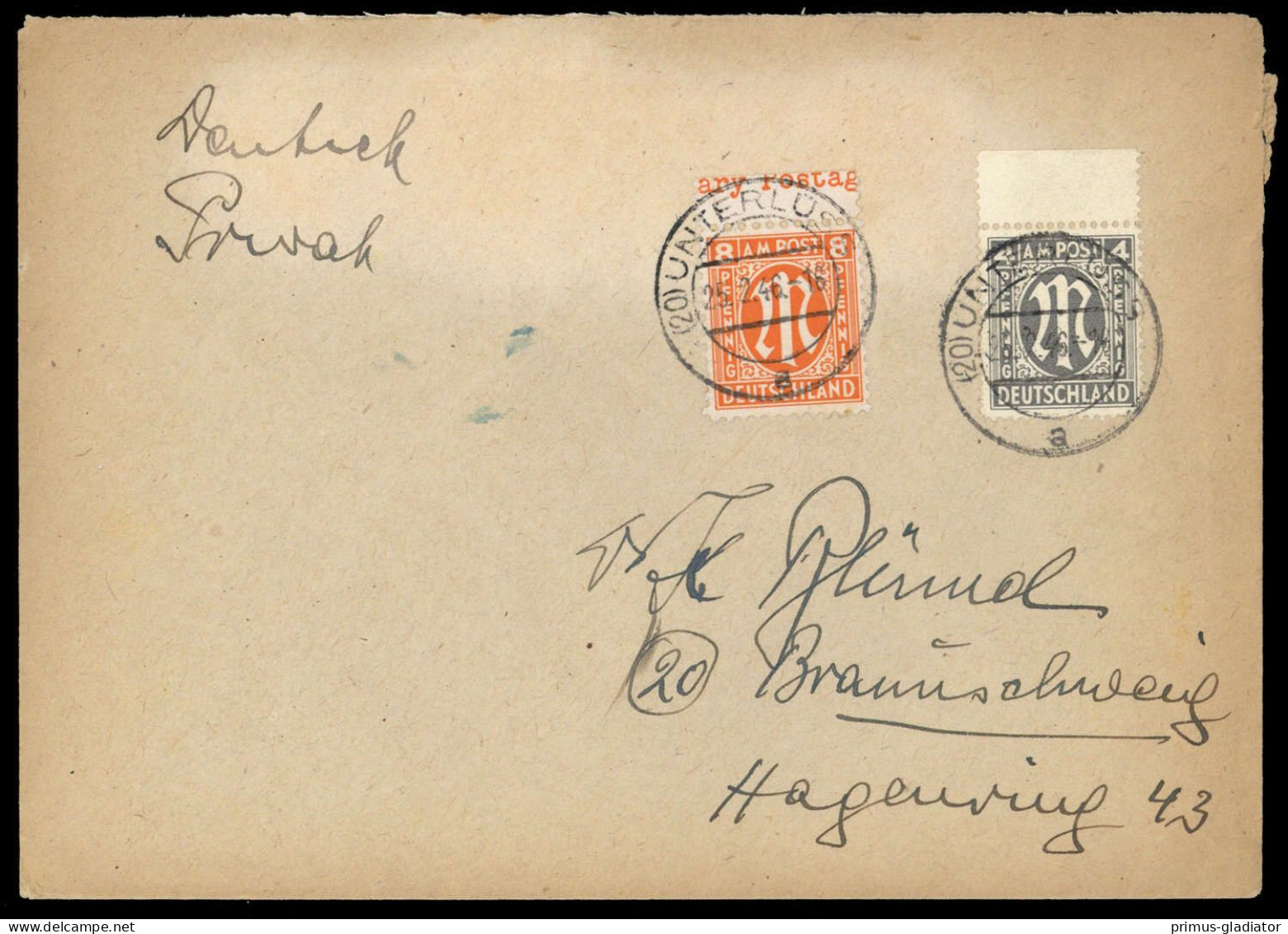 1945, Bizone, 11, 5 OR , Brief - Lettres & Documents