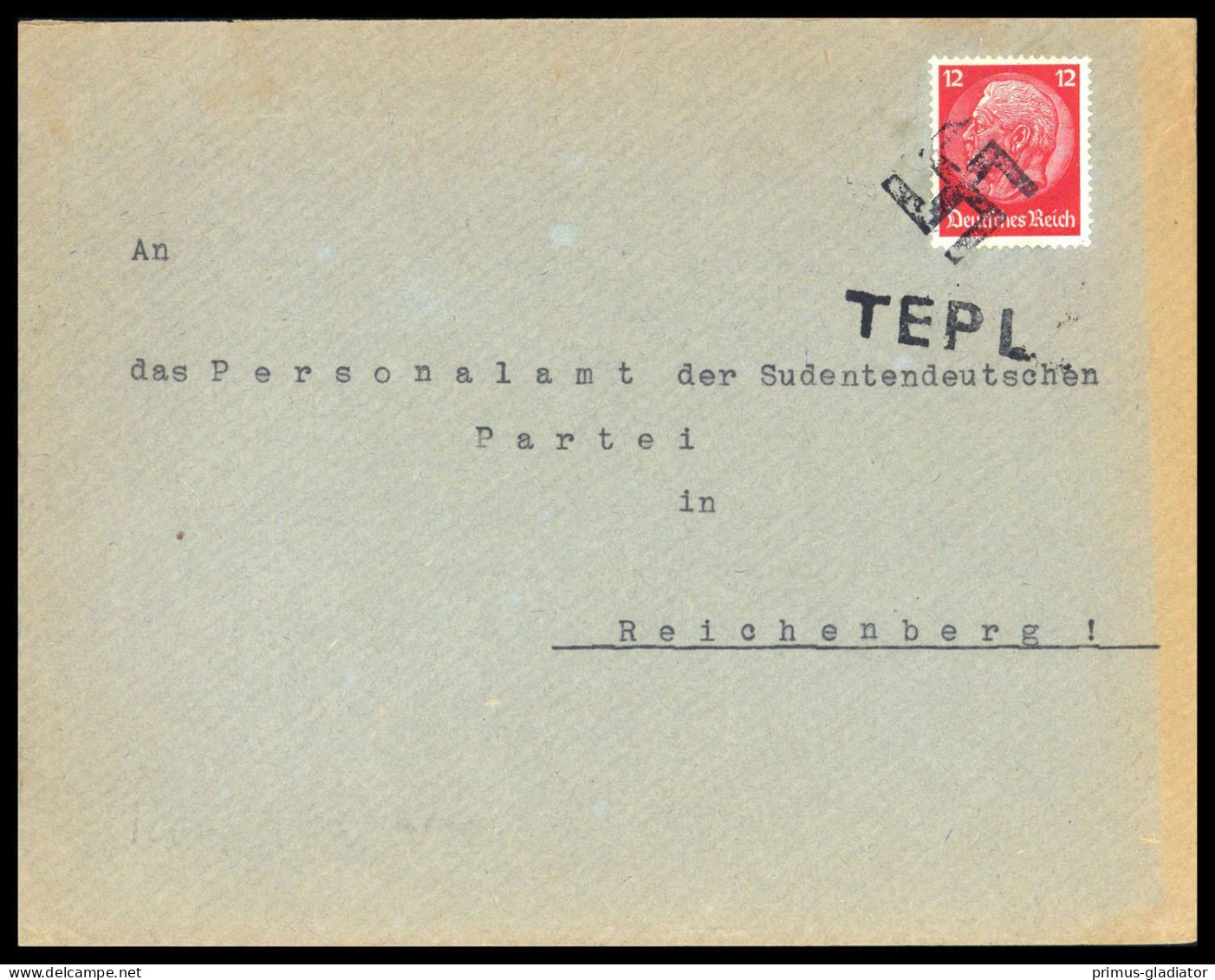 Sudetenland, DR 519, Brief - Région Des Sudètes