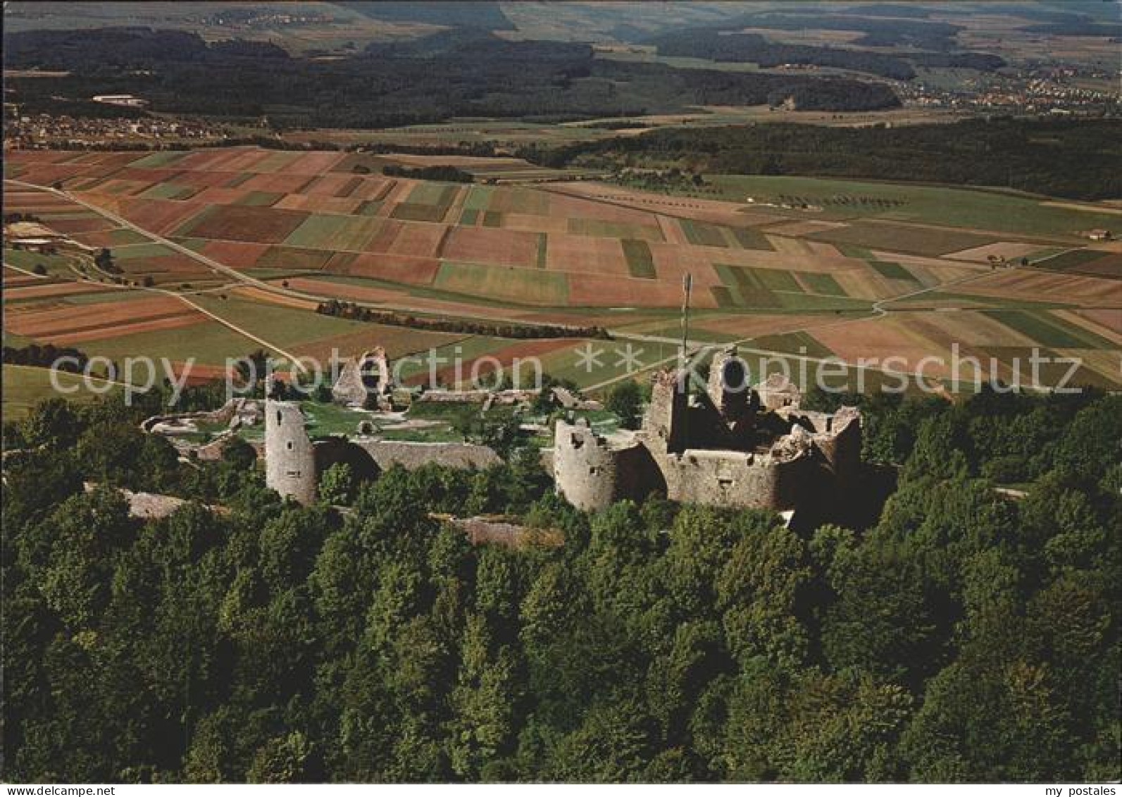 71827959 Tiengen Waldshut Kuessaburg Ruine Fliegeraufnahme Aichen - Waldshut-Tiengen