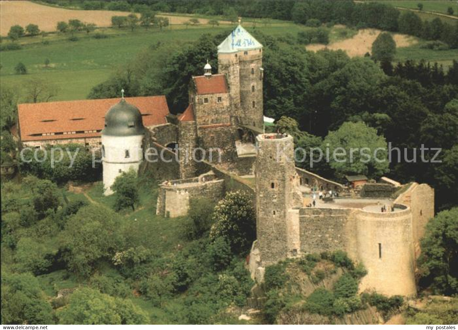 71827518 Stolpen Burg Stolpen Fliegeraufnahme Stolpen - Stolpen