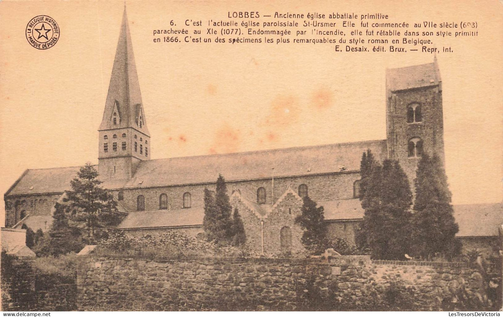 BELGIQUE - Lobbes - Ancienne Eglise Abbatiale Primitive - Actuelle Eglise St Ursmer - Carte Postale Ancienne - Lobbes