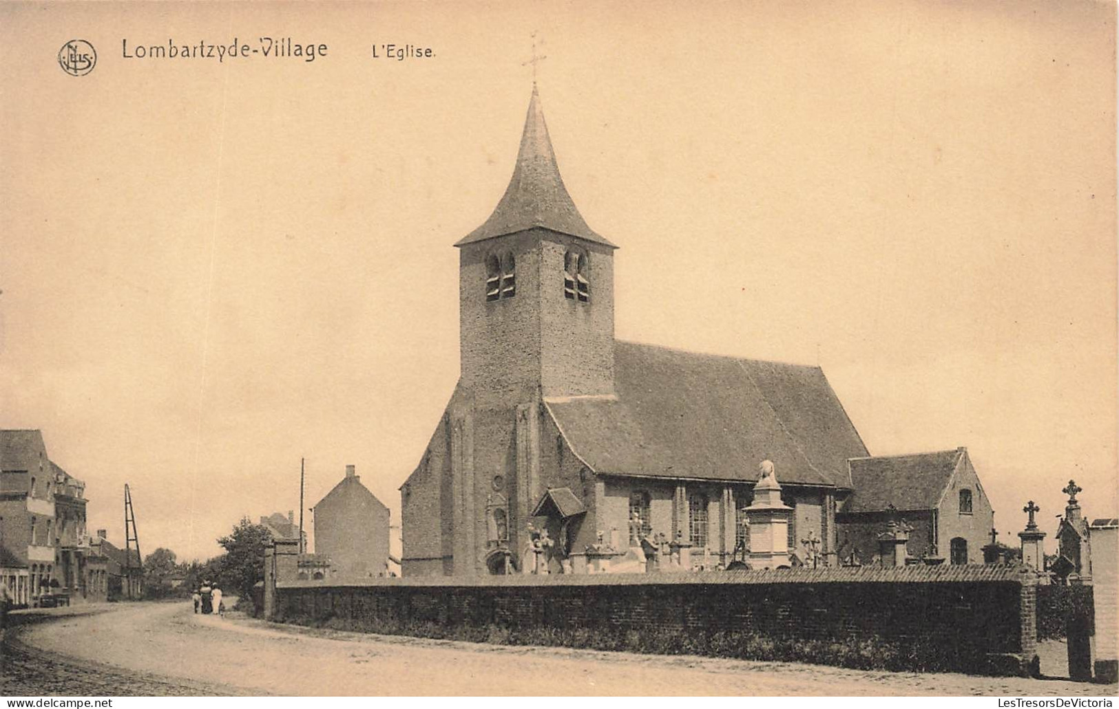 BELGIQUE - Lombartzyde - Village - L'Eglise - Carte Postale Ancienne - Sonstige & Ohne Zuordnung