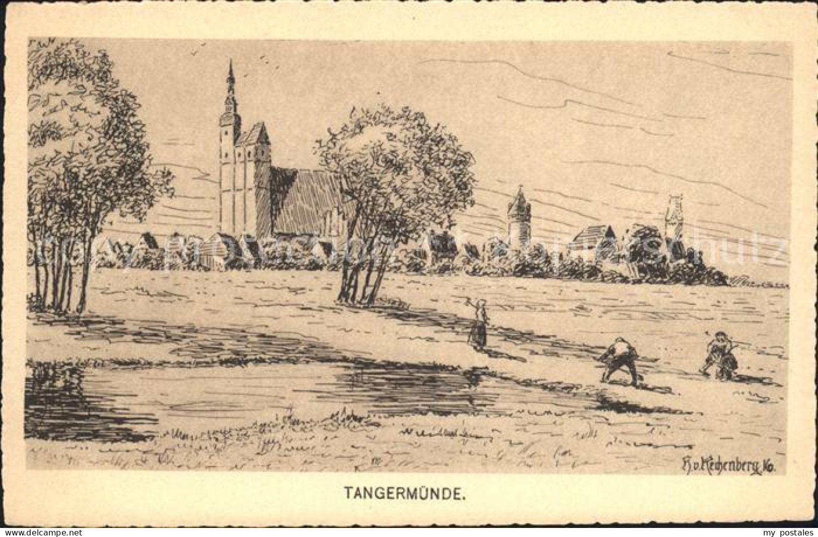 41818912 Tangermuende Kuenstlerkarte Tangermuende - Tangermünde