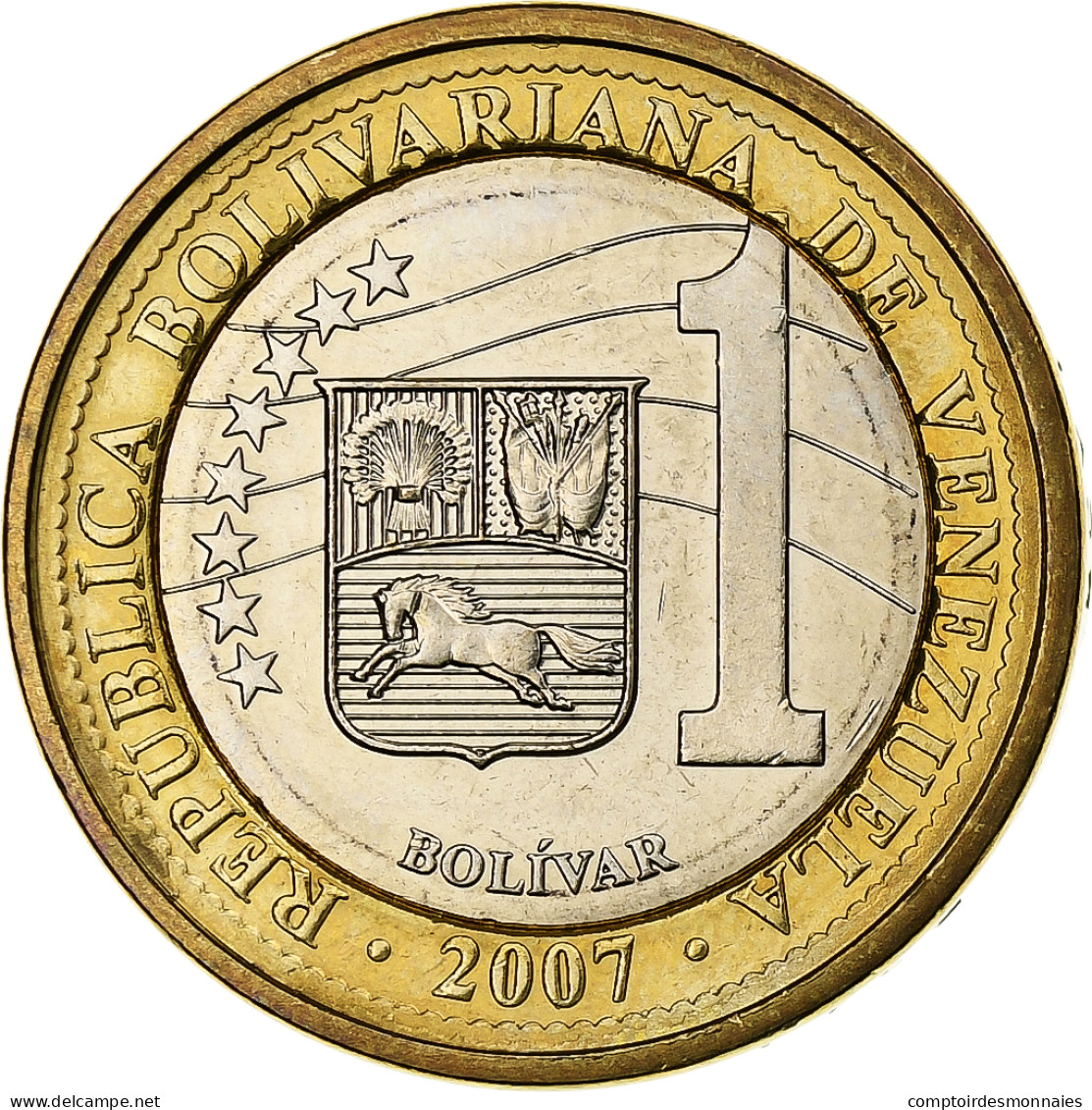 Venezuela, Bolivar, 2007, Maracay, Bimétallique, SPL, KM:93 - Venezuela