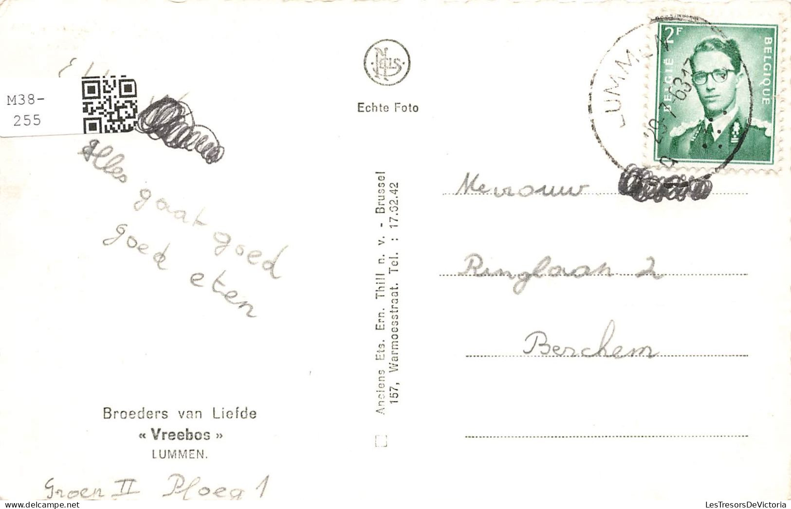 BELGIQUE - Broeders Van Liefde "Vreebos" - Lummen - Carte Postale - Lummen