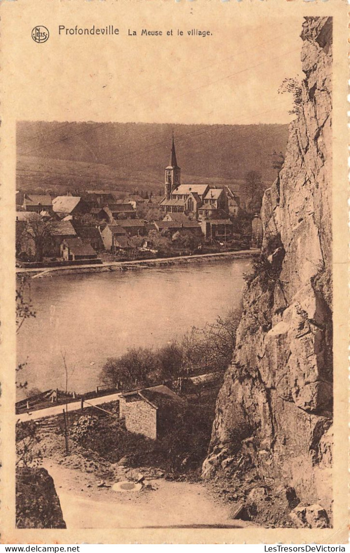 BELGIQUE - Profondeville - La Meuse Et Le Village - Eglise - Carte Postale Ancienne - Profondeville