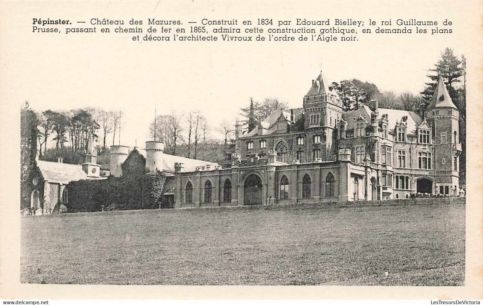 BELGIQUE - Pépinster - Château Des Mazures - Construit En 1834 Par Edouard Bielly - Carte Postale Ancienne - Pepinster