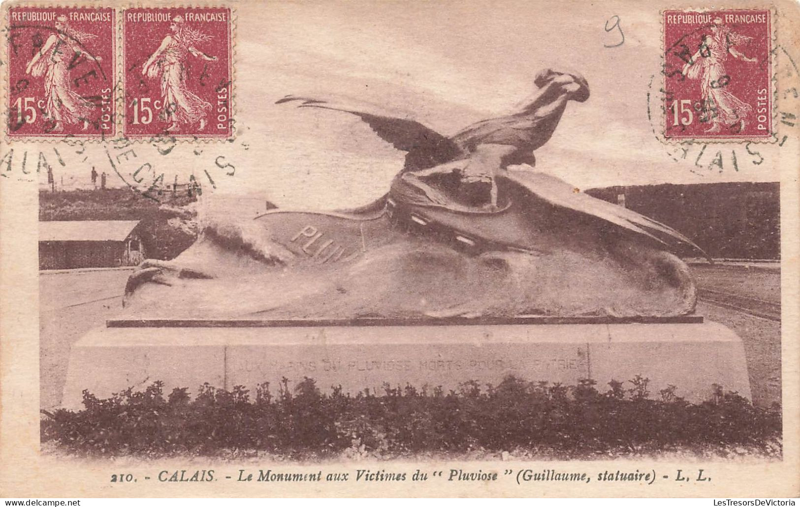 FRANCE - Calais - Le Monument Aux Victimes Du Pluviose - Guillaume - Statuaire - Carte Postale Ancienne - Ile De Noirmoutier