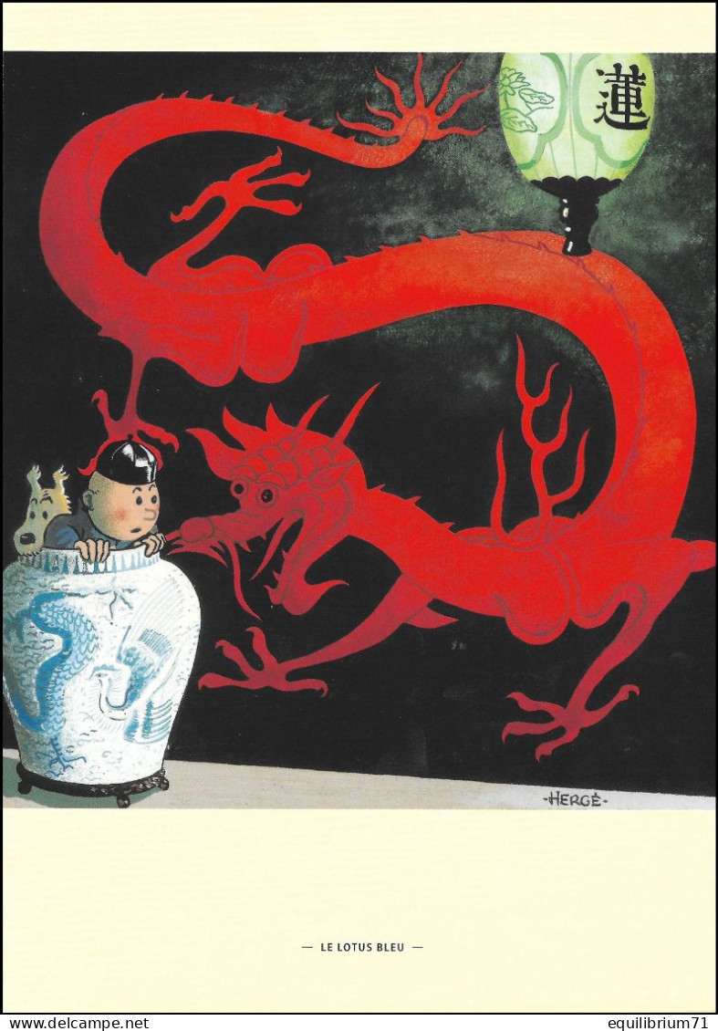 Carte Postale** / Postkaart** - Kuifje / Tintin / Tim - Le Lotus Bleu / De Blauwe Lotus / Der Blaue Lotos 1936 - Philabédés (comics)