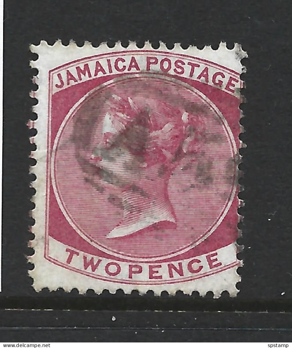 Jamaica 1870 QV 2d Rose Crown CC Watermark FU  Near Full A59 Barred Cancel Of Morant Bay - Jamaica (1962-...)