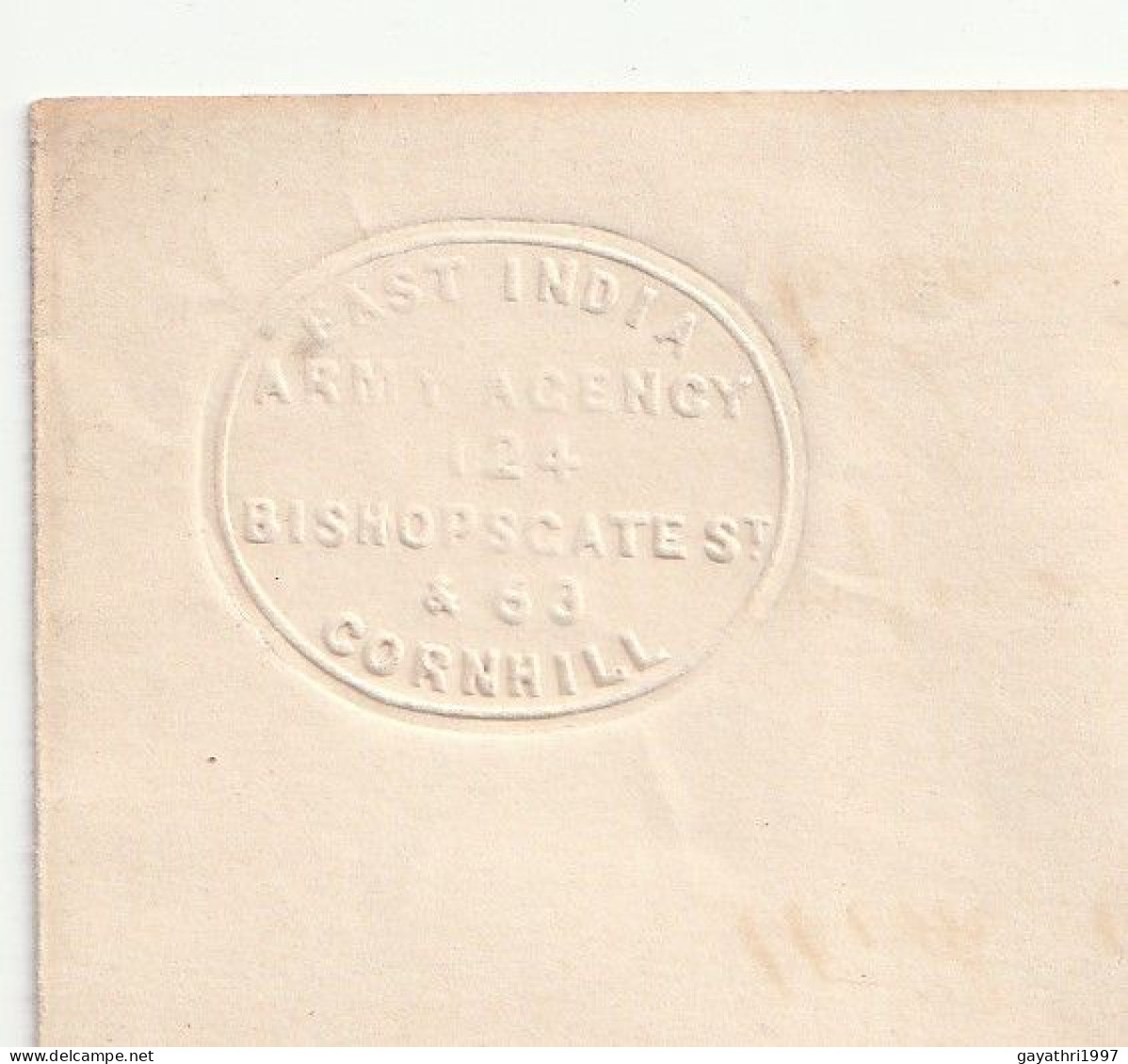 Great Britain 1850 1 Penny Red Color Stamp On Cover From( East India Letter Head ) Post Mark Mark 52 Good Condition (B14 - Lettres & Documents