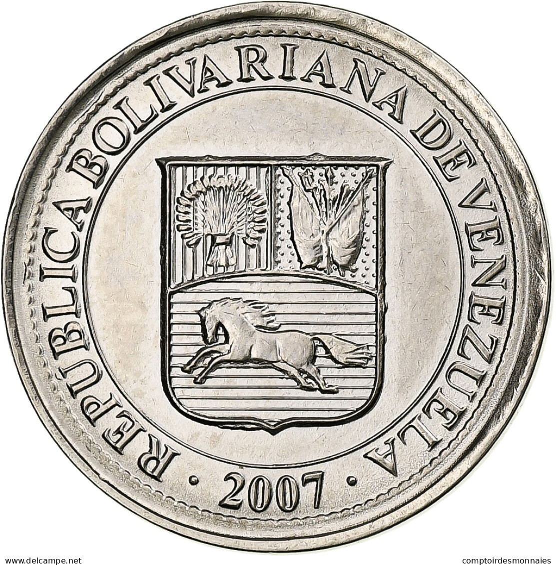 Venezuela, 50 Centimos, 2007, Maracay, Nickel Plaqué Acier, SPL, KM:92 - Venezuela