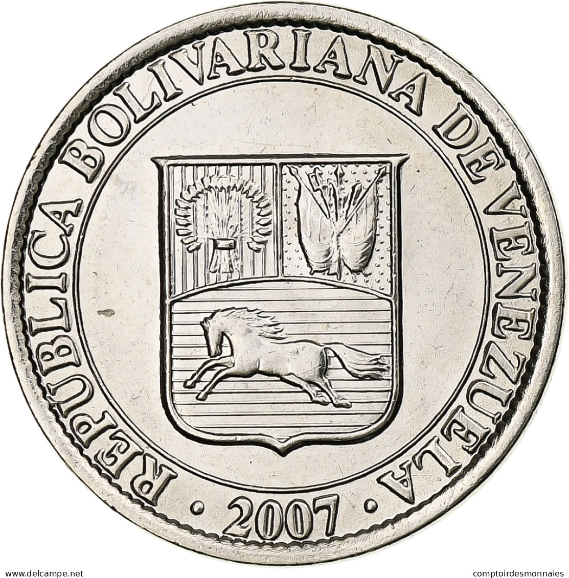 Venezuela, 25 Centimos, 2007, Maracay, Nickel Plaqué Acier, SPL, KM:91 - Venezuela