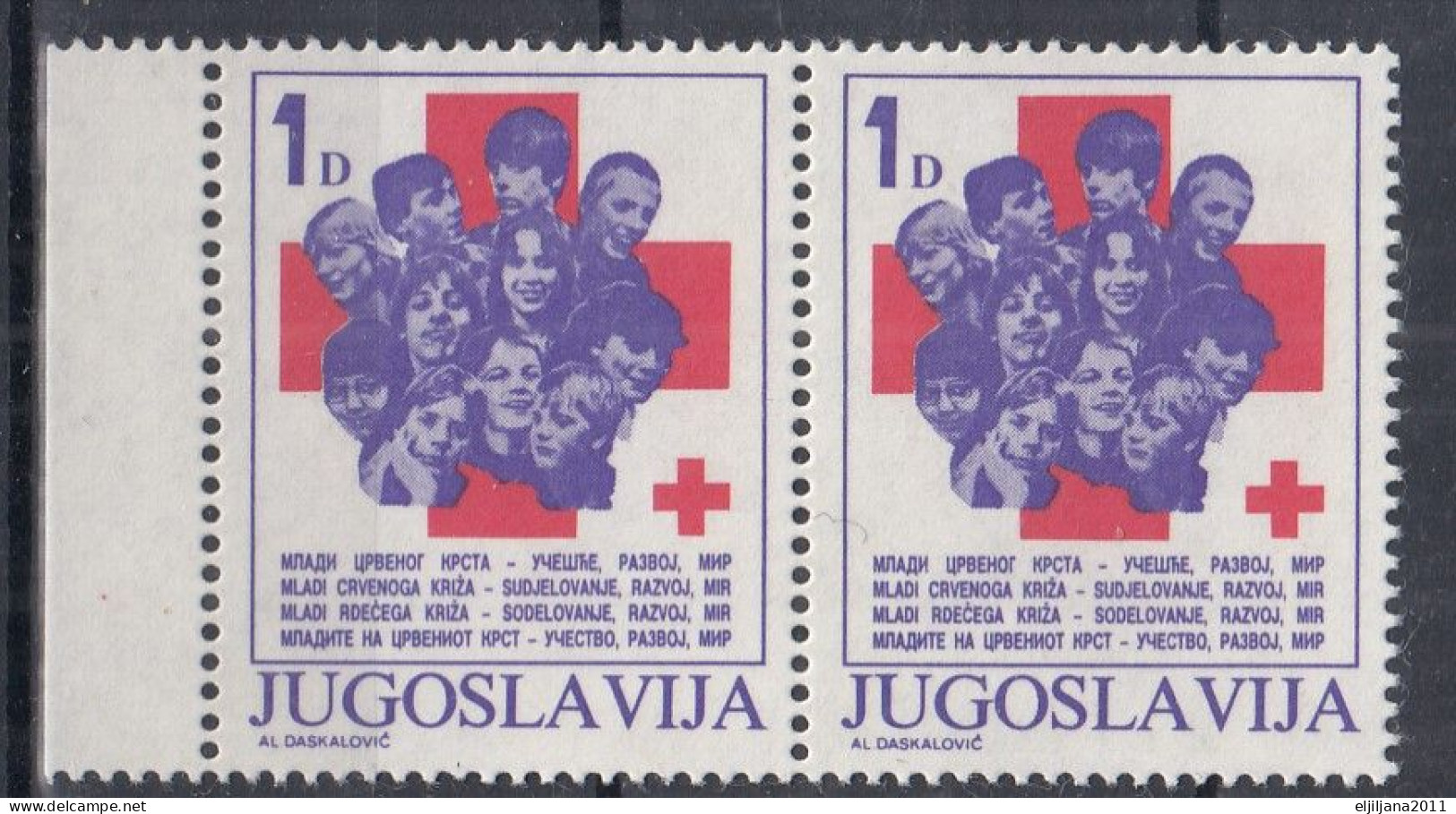 ⁕ Yugoslavia 1985 ⁕ Red Cross / Additional Stamp Mi.94-97 ⁕ 4x2v MNH - Charity Issues