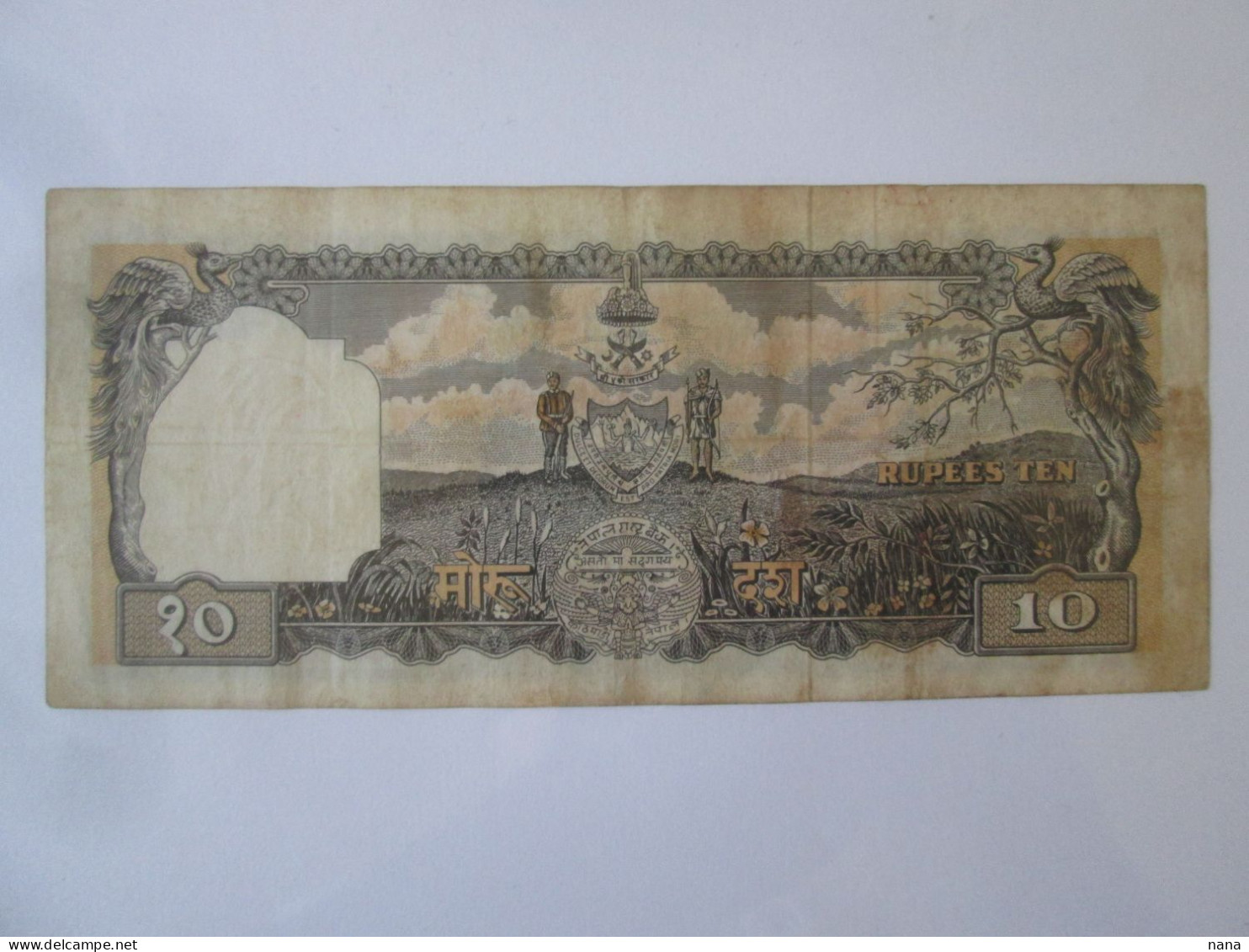 Rare! Nepal 10 Rupees 1961 Banknote,see Pictures - Nepal