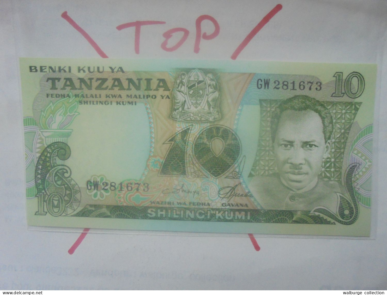 TANZANIE 10 SHILLINGS 1978 Neuf (B.32) - Tansania