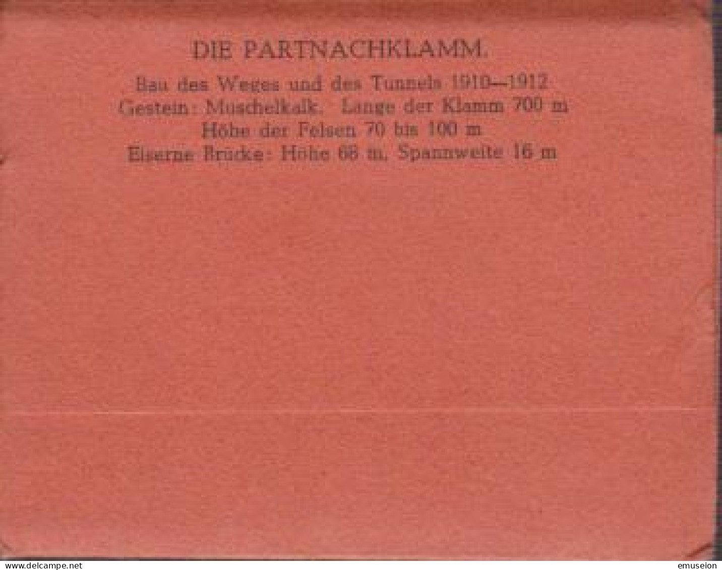 Die Partnachklamm Bei Garmisch-Partenkirchen. - Livres Anciens