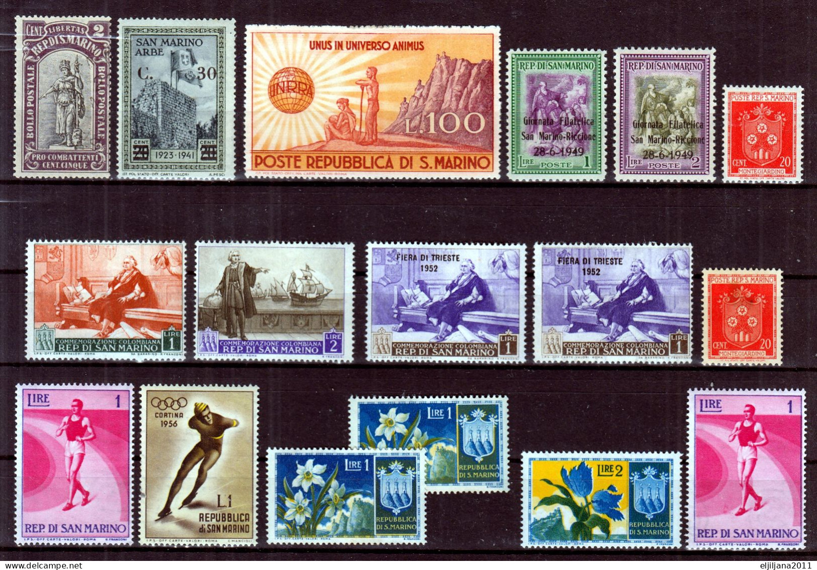 ⁕ San Marino 1918 - 1975 ⁕ Nice Collection / Lot Of 70 Unused Stamps ⁕ MNH & MH - Scan - Lots & Serien
