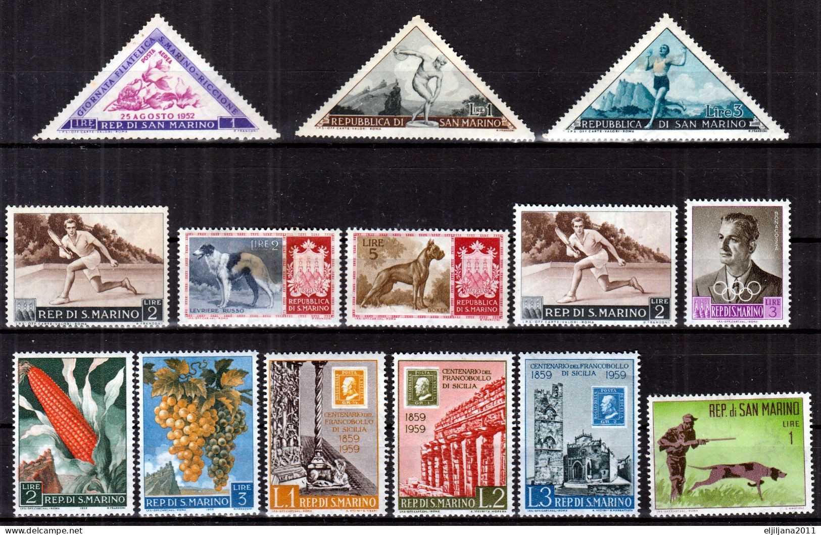 ⁕ San Marino 1918 - 1975 ⁕ Nice Collection / Lot Of 70 Unused Stamps ⁕ MNH & MH - Scan - Collections, Lots & Series